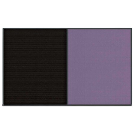 United Visual Products Single Door Radius Corkboard, 24"x36", Hea, UV7011RC-BLACK-KEYLIME UV7011RC-BLACK-KEYLIME